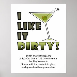Poster J'AIME QUE ÇA SOIT SALE ! Cocktail 16x20 Sale Mar