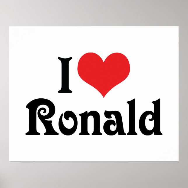 Poster J'Aime Ronald (Devant)