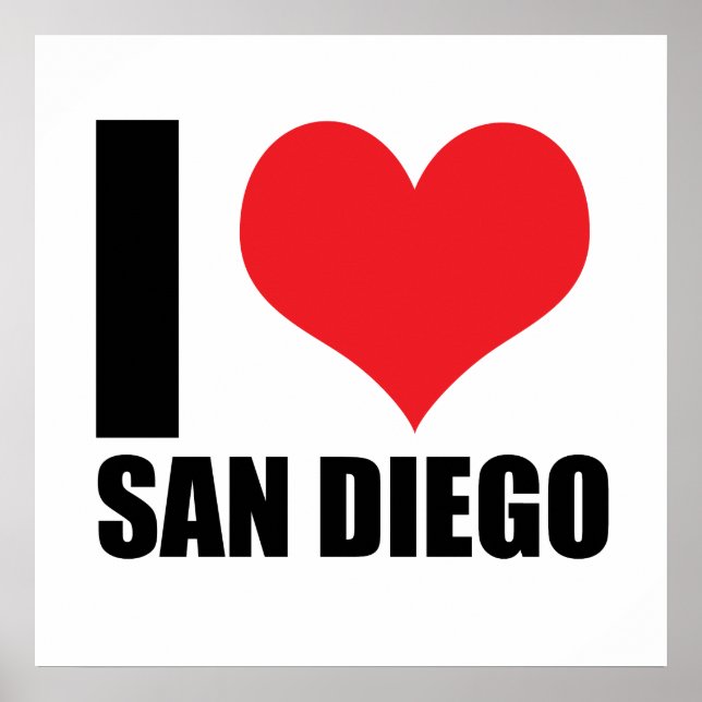 Poster J'aime San Diego (Devant)