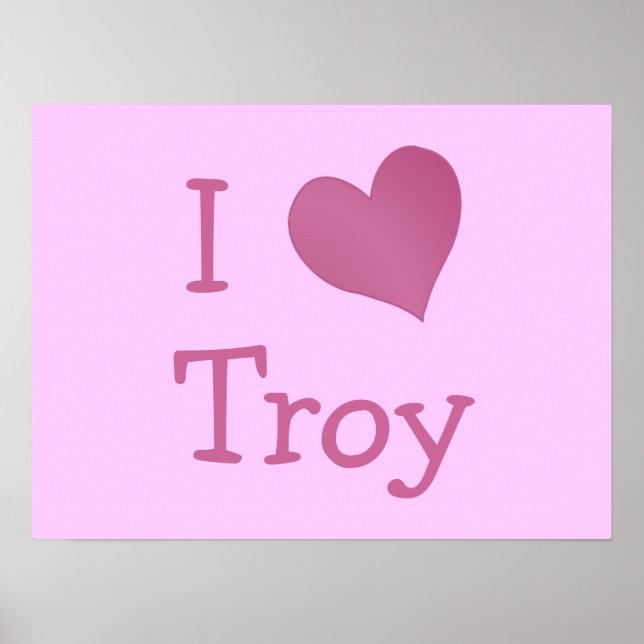 Poster J'aime Troy (Devant)