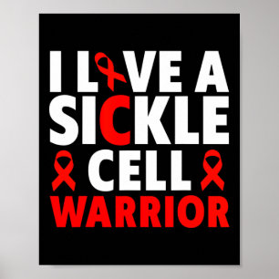 Poster J'aime un guerrier de la drépanocytose - Sensibili