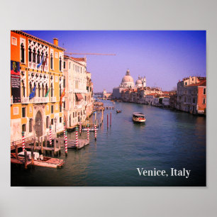 Poster J'aimerais être à Venise, Italie Carte postale de 