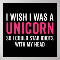 J'Aimerais Être Une Citation Drôle De Unicorne