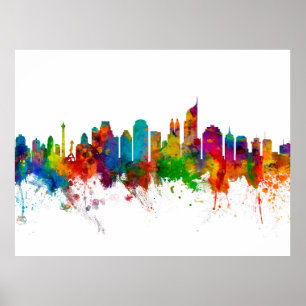 Poster Jakarta Skyline Indonésie