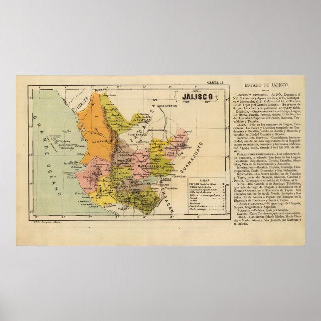 Poster Jalisco, Mexique (Devant)