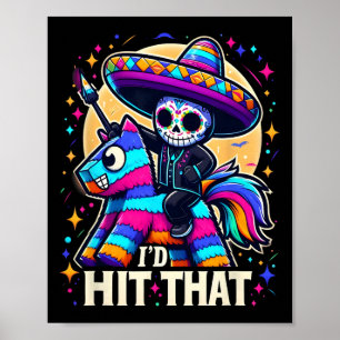 Poster J'allais frapper cette fête de Cinco De Mayo Funny
