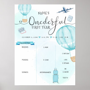 Poster Jalon blanc impeccable 1er anniversaire