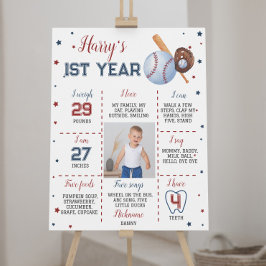 Poster Jalon de baseball - Anniversaire Inscrivez-vous Ba