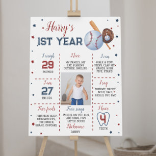 Poster Jalon de baseball - Anniversaire Inscrivez-vous Ba