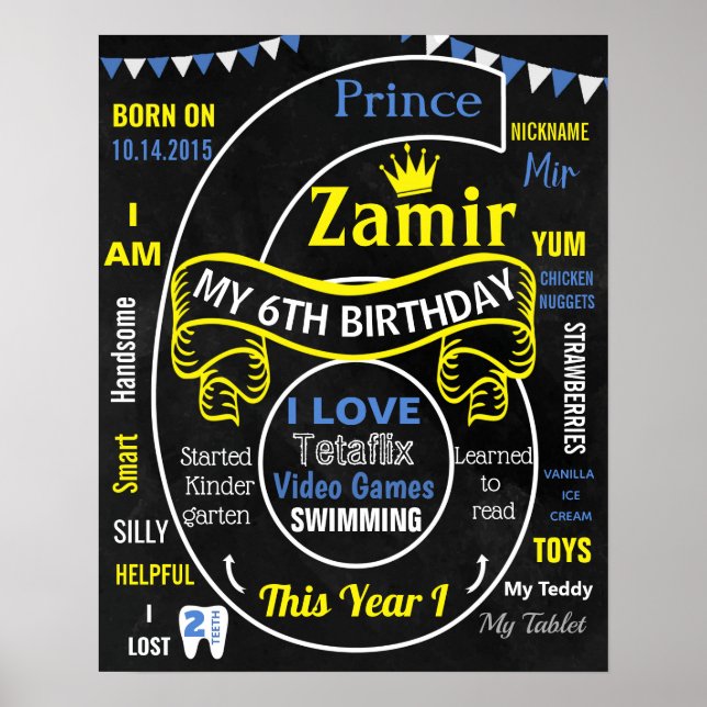 Poster jalon du panneau de signalisation du 6e anniversai (Devant)