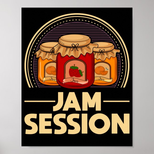 Poster Jam Session Musique Pun Jelly Lover (Devant)