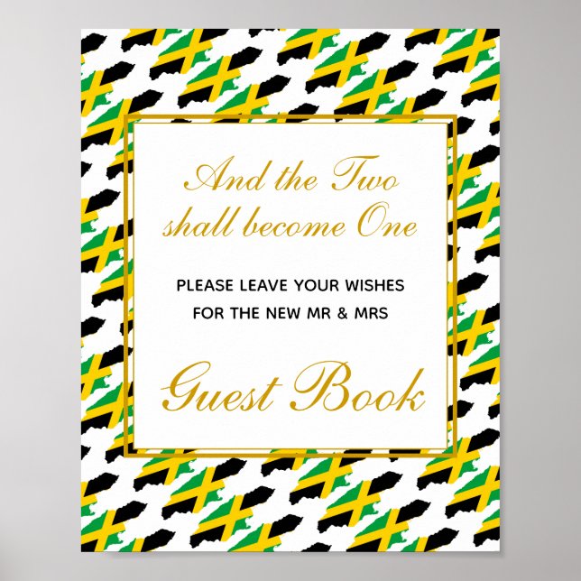 Poster JAMAICA S'Il Vous Plaît Signe Notre Livre D'Invité (Devant)