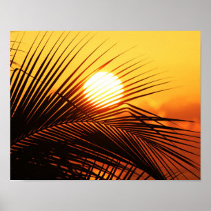 POSTER JAMAÏCAIN SUNSET TROPICAL PHOTOGRAPHIE NATURE WALL
