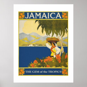 Poster Jamaïque Le Jeu De La Toile Tropique Imprimer