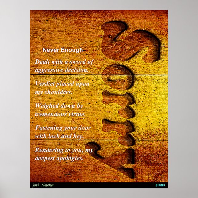Poster Jamais assez (Devant)