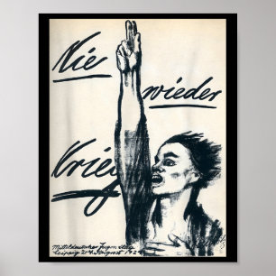 Poster Jamais Plus De Guerre (nie Wieder Krieg) Par Kathe