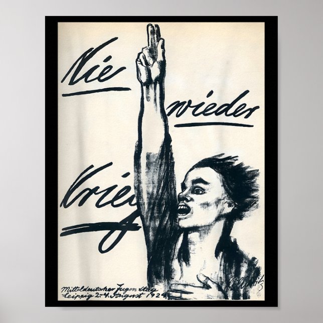 Poster Jamais Plus De Guerre (nie Wieder Krieg) Par Kathe (Devant)
