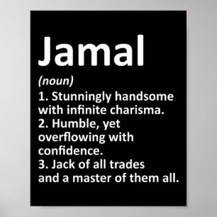 Poster Jamal Définition Nom personnalisé Amusant Annivers