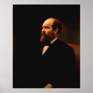 Poster JAMES A. GARFIELD Portrait par Calvin Curtis Impri