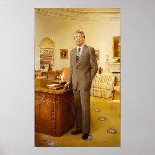 Poster James Carter Portrait présidentiel de la Maison-Bl