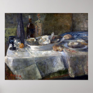Poster James Ensor Still Life avec les huîtres