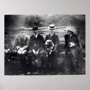 Poster James et Lytton Strachey avec Thoby, Adrian