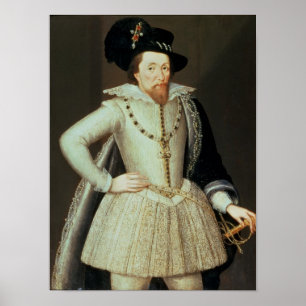 Poster James I, portrait mi-long
