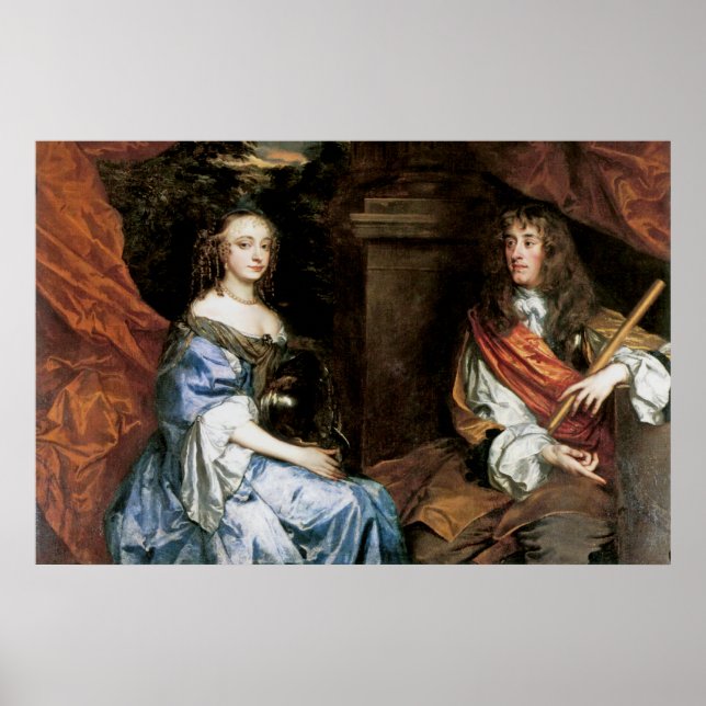 Poster James II et Anne Hyde par Sir Peter Lely (Devant)