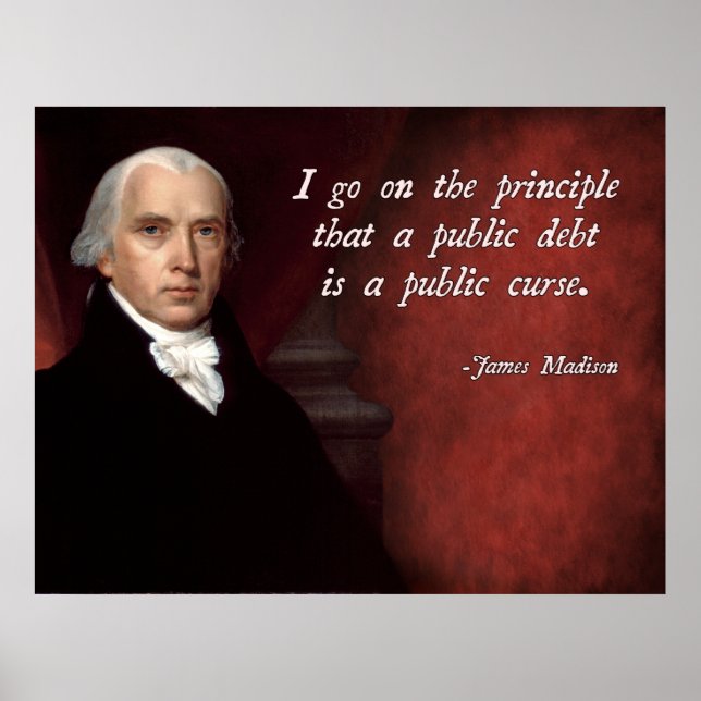 Poster James Madison Citation de dette (Devant)