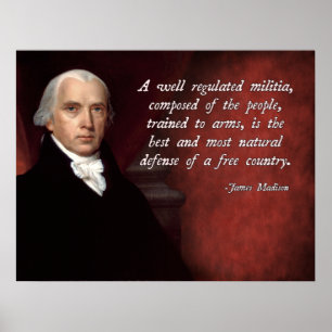 Poster James Madison Deuxième amendement