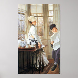Poster James Tissot - Les messages lisent