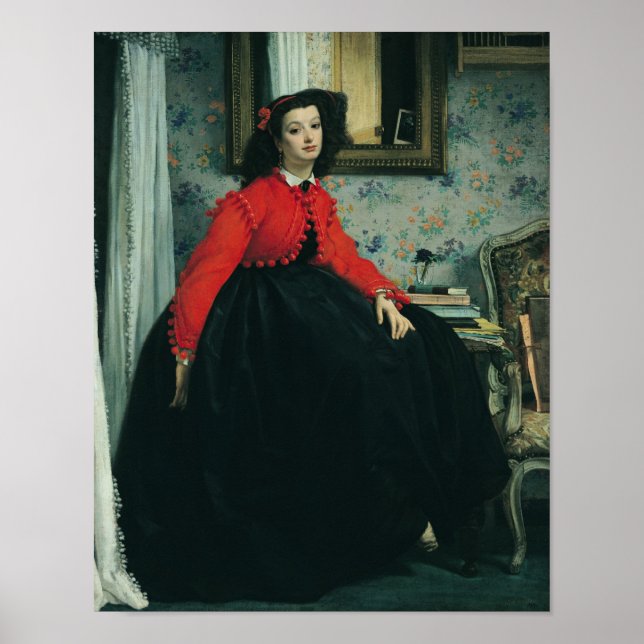Poster James Tissot | Portrait de Mlle. L.L. 1864 (Devant)