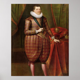 Poster James VI d'Écosse et I d'Angleterre (1566-1625),