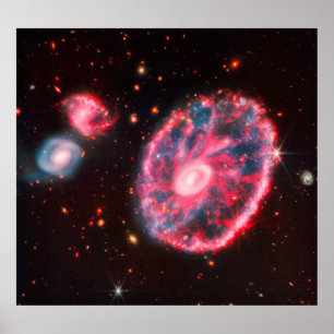 Poster James Webb Cartwheel Galaxy (NIRCam et MIRI)