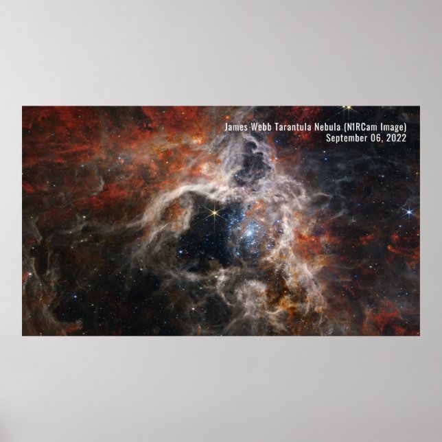 Poster James Webb Télescope spatial Tarantula Nebula NIRC (Devant)