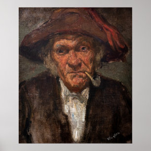 Poster James Whistler - Man Smoking a Pipe