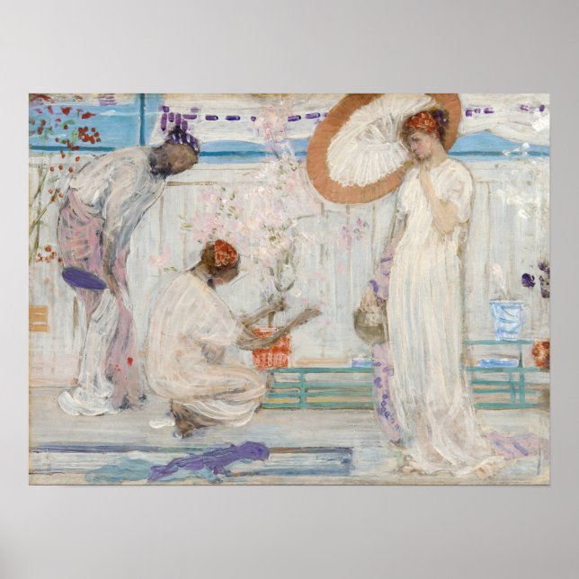 Poster James Whistler - Symphonie blanche, Trois filles (Devant)