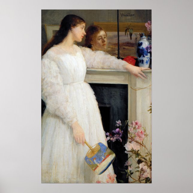 Poster James Whistler - Symphonie en blanc no 2 (Devant)