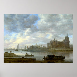 Poster Jan van Goyen Vue du château de Duurstede