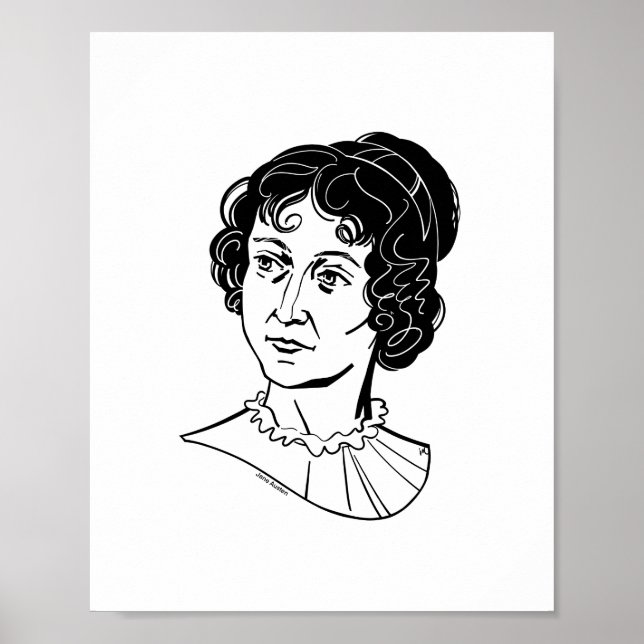 Poster Jane Austen (Devant)