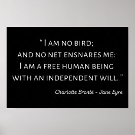 Poster Jane Eyre Citation II - Style classique