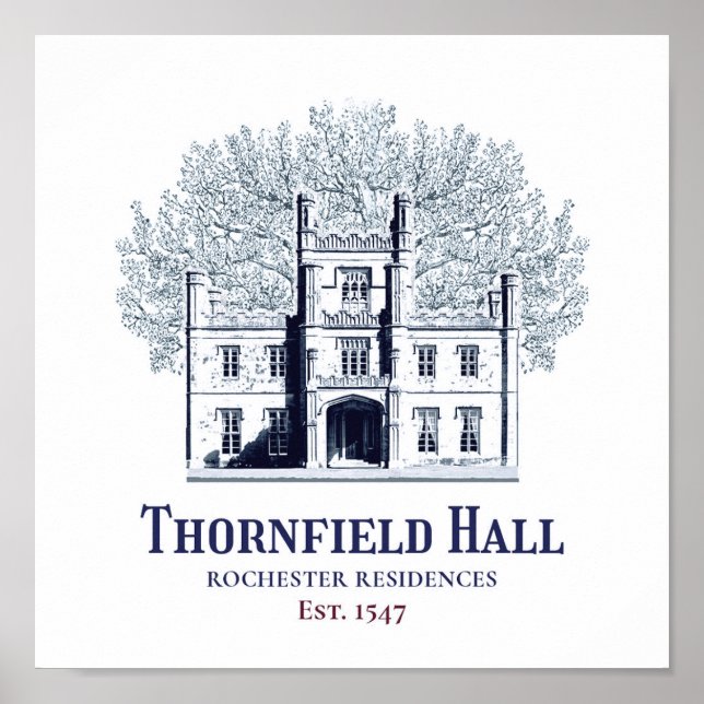 Poster Jane Eyre Thornfield Hall Rochester Résidences (Devant)