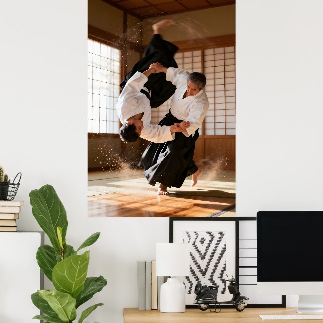 Poster Japanese Aikido (Bureau à domicile)
