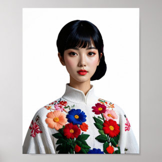 Poster Japanese beauty pinup