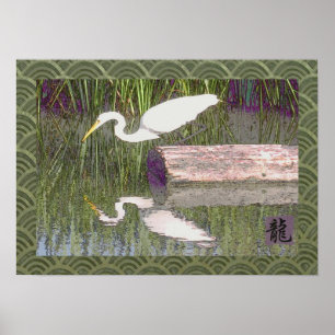 Poster Japanese Crane