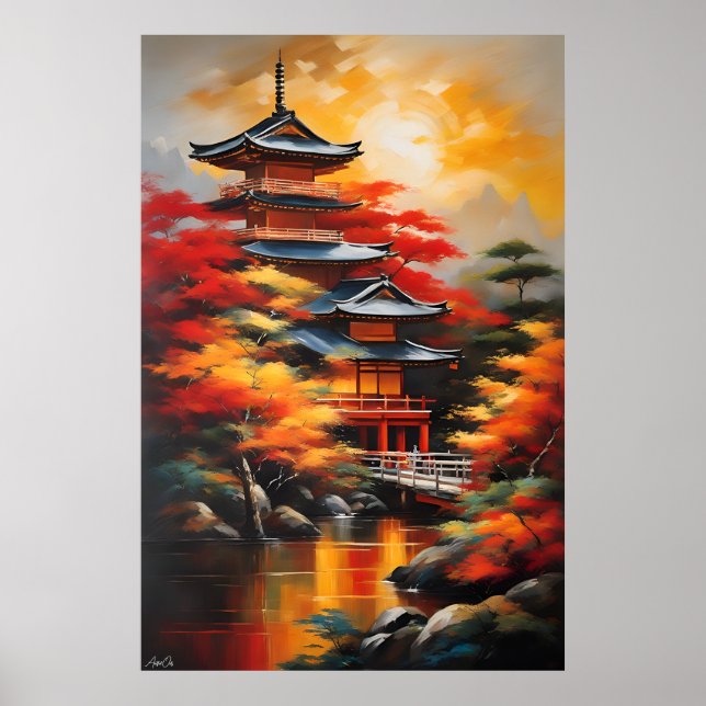 Poster | Japanische Kultur | Ölmalerei (Vorne)