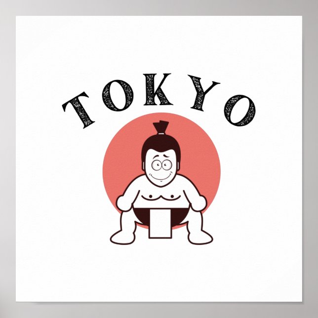 Poster Japon Sumo Tokyo - Fils du soleil (Devant)