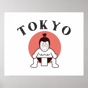 Poster Japon Sumo Tokyo - Fils du soleil