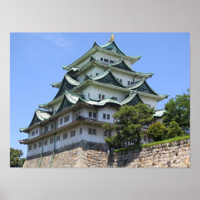 Poster japonais du château de Nagoya (Devant)