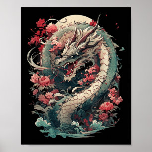 Poster Japonais esthétique Dragon japonais Art japonais T